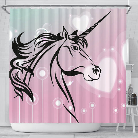 Unicorn Art Print Shower Curtain