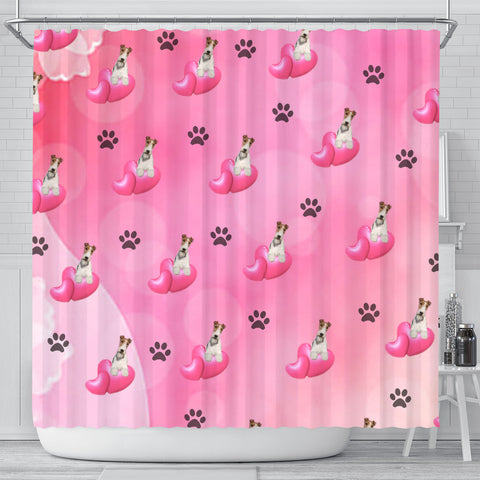 Wire Fox Terrier Print Shower Curtain