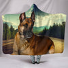 Malinois Dog Print Hooded Blanket