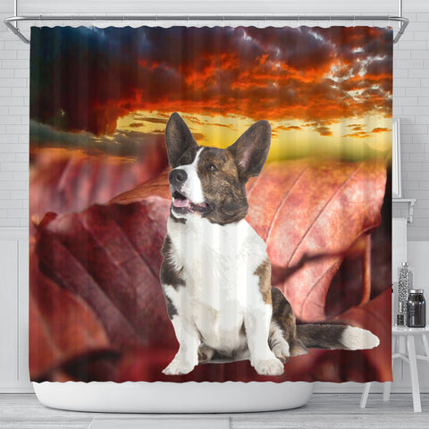 Cardigan Welsh Corgi Print Shower Curtains