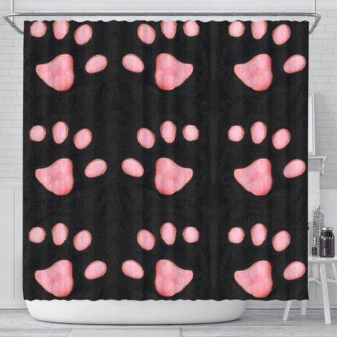 Cat Paws Print Shower Curtain