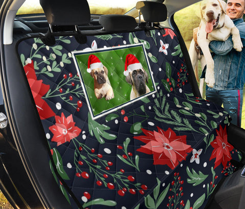 English Mastiff Christmas Print Pet Seat Covers
