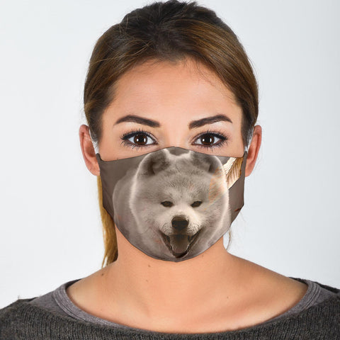 Lovely Akita Print Face Mask