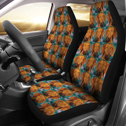 Wirehaired Vizsla Dog Pattern Print Car Seat Covers