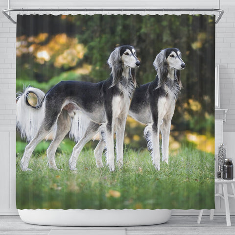 Amazing Saluki Dog Print Shower Curtains