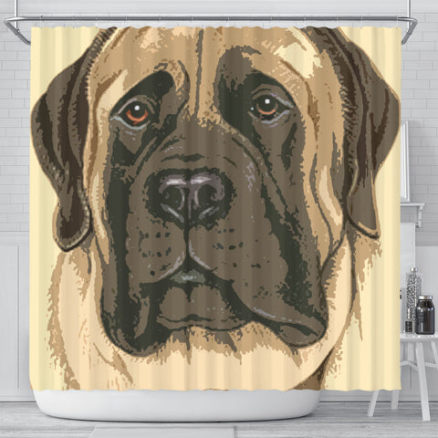English Mastiff Dog Print Shower Curtain