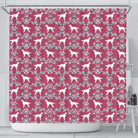 Irish Setter Dog Pattern Print Shower Curtains