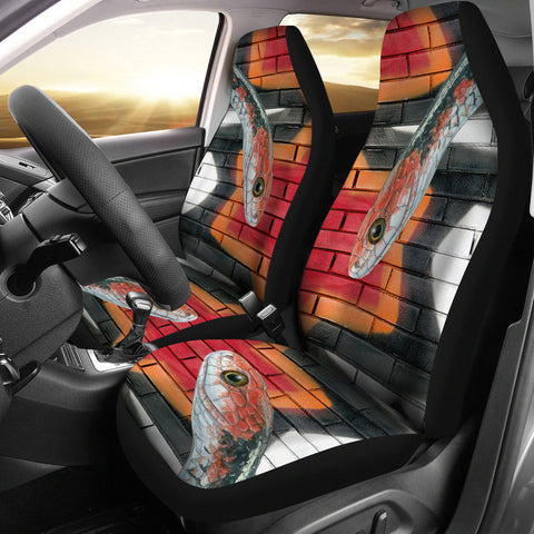 Snake Red Print Car Seat Covers