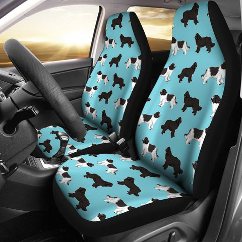 Newfoundland Dog Pattern Print Car Seat Covers