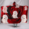 Old English Sheepdog Print Hooded Blanket