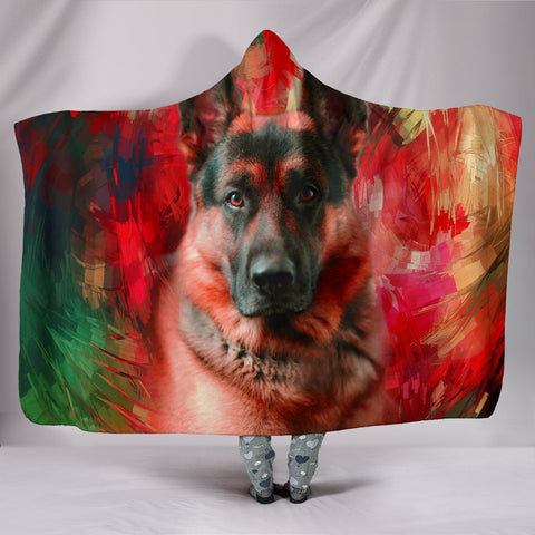 Amazing German Shepherd Print Hooded Blanket