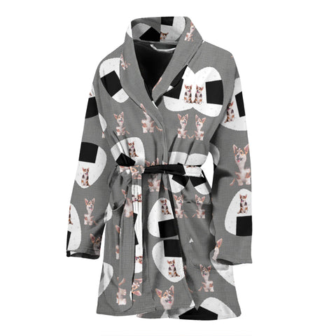 Cardigan Welsh corgi Print Women's Bath Robe