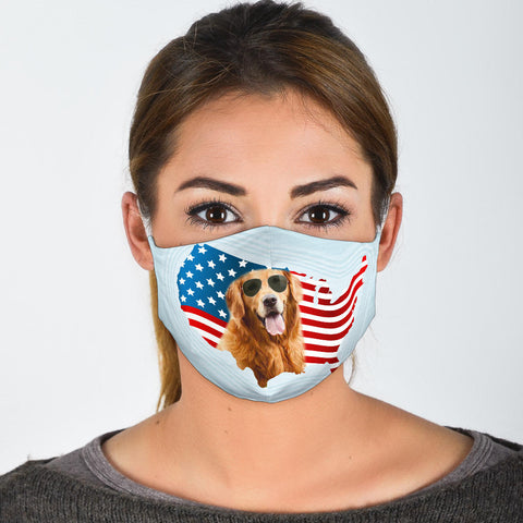 Golden Retriever US Print Face Mask