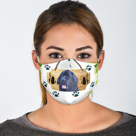 Newfoundland Dog Print Face Mask