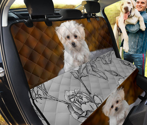 Lovely Maltese Print Pet Seat Covers