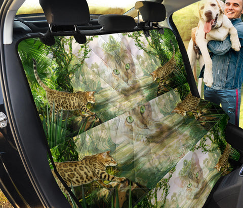 Bengal Cat Print Pet Seat Covers