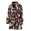 Beagle Dog In Lots Print Women's Bath Robe