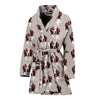 Brittany Dog Pattern Print Women's Bath Robe