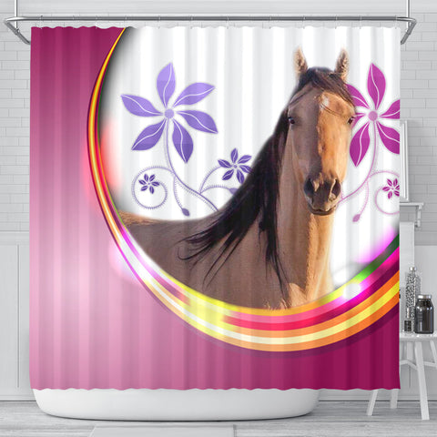 Kiger Mustang Horse Print Shower Curtain