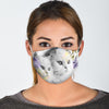 Persian Cat On Floral Print Face Mask