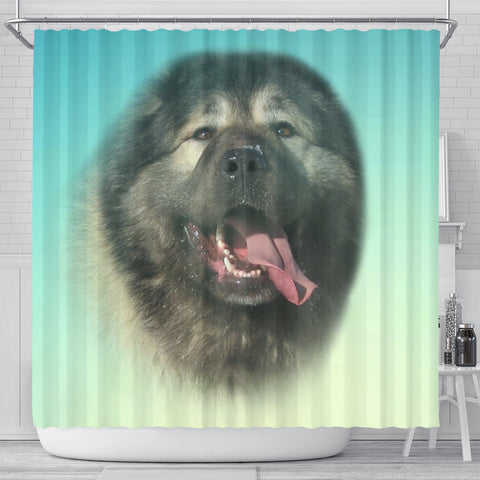 Caucasian Shepherd Dog Print Shower Curtain