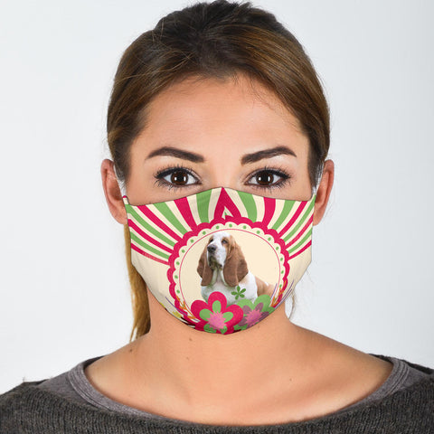 Cute Basset Hound Print Face Mask