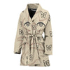 Butterfly With Eyes Print Women's Bath Robe