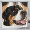 Greater Swiss Mountain Dog Print Shower Curtain