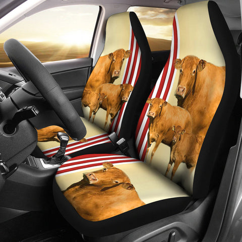 Limousin Cattle (Cow) Print Car Seat Cover