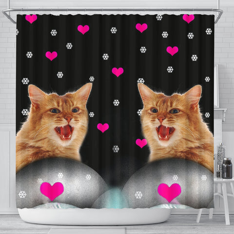Somali cat Print Shower Curtain