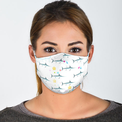 Swordfish Patterns Print Face Mask