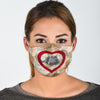 Korat Cat In Heart Print Face Mask