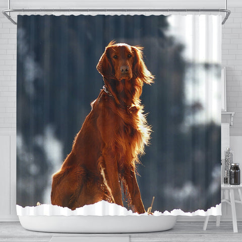 Irish Setter Dog Print Shower Curtains