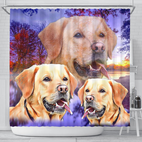 Labrador Retriever Print Shower Curtains