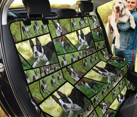 Boston Terrier Collage Print Pet Seat Covers