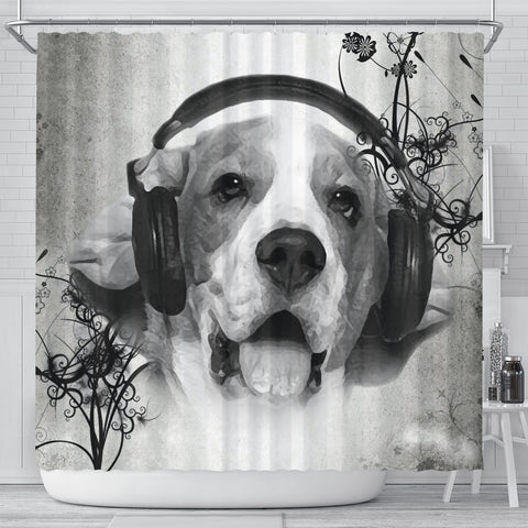 Lovely Beagle Print Shower Curtains