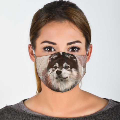 Cute Finnish Lapphund Print Face Mask- Limited Edition