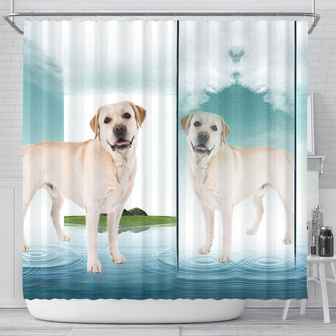 Labrador Retriever Dog Print Shower Curtain