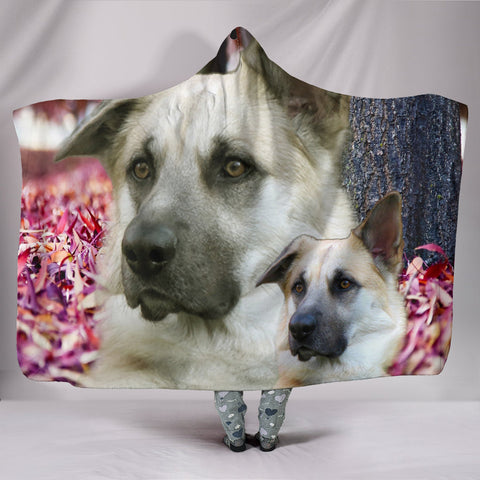 Cute Chinook Dog Print Hooded Blanket