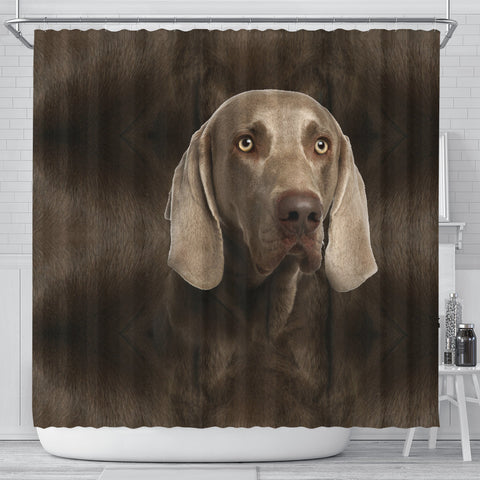 Weimaraner Dog Print Shower Curtain