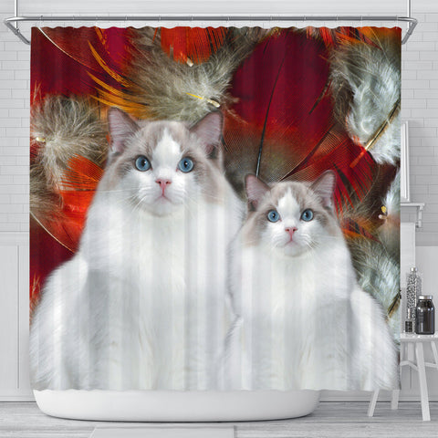 Ragdoll Print Shower Curtains