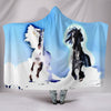 Andalusian horse Print Hooded Blanket