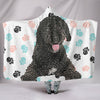 Spanish Water Dog Print Hooded Blanket