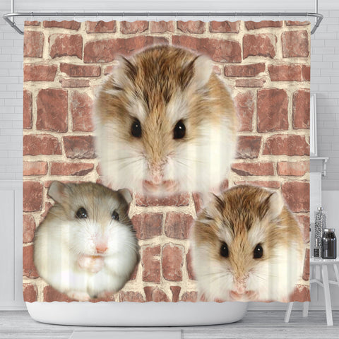 Lovely Roborovski Hamster Print Shower Curtains