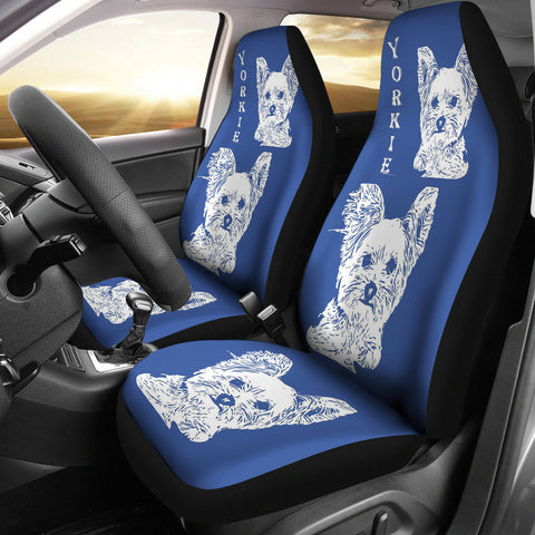 Yorkie Dog Print Car Seat Covers