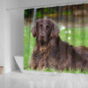 German Longhair Pointer Print Shower Curtains