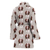 Brittany Dog Pattern Print Women's Bath Robe