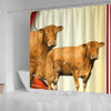 Limousin Cattle (Cow) Print Shower Curtain