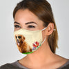 Cute Golden Retriever Print Face Mask