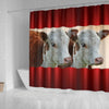 Hereford Cattle (Cow) Print Shower Curtain